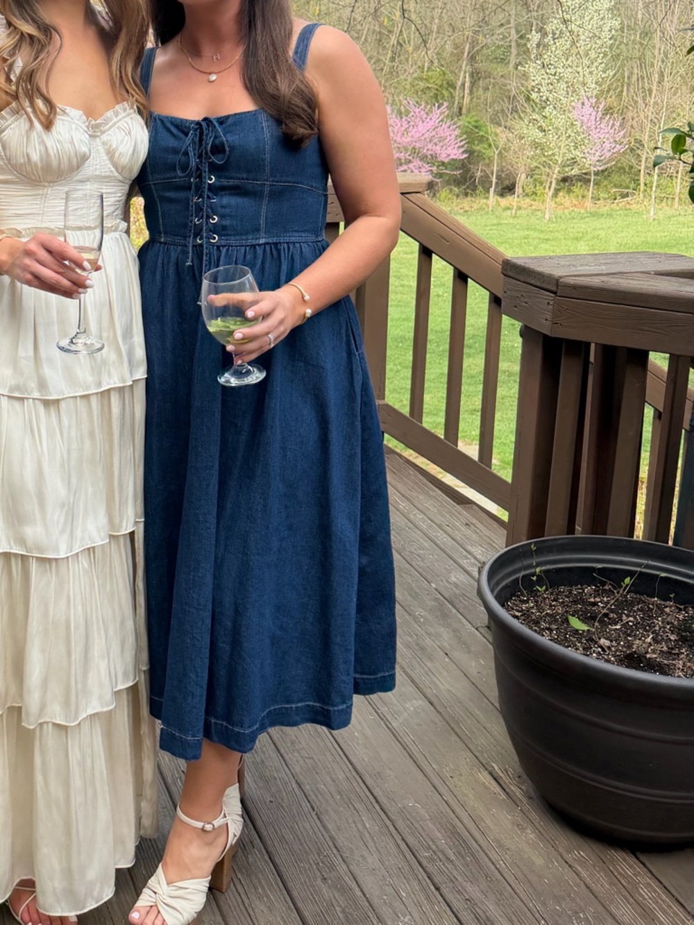 Blu Pepper Dark Denim Midi Dress